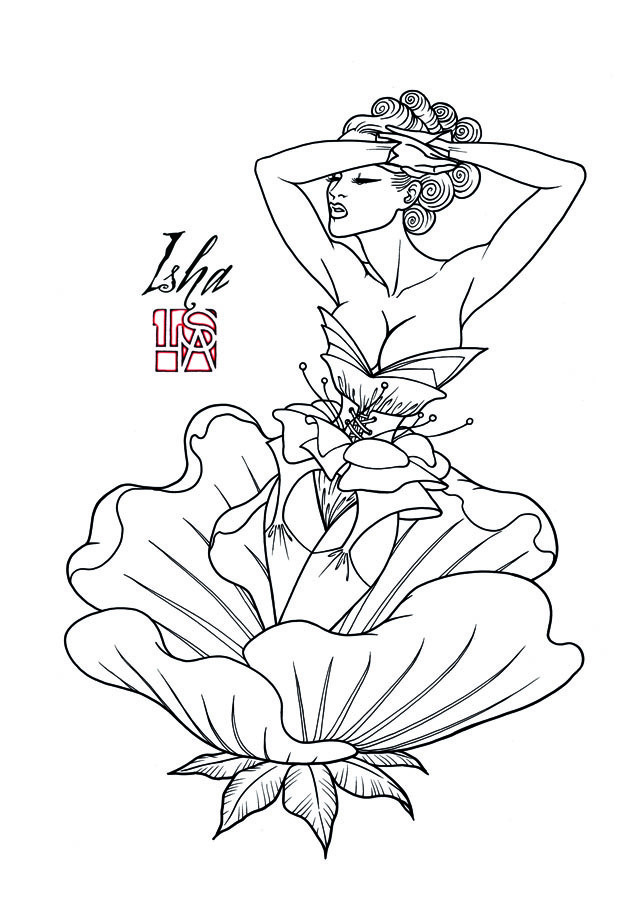 flower-pin-up-isha-daw-tattoo