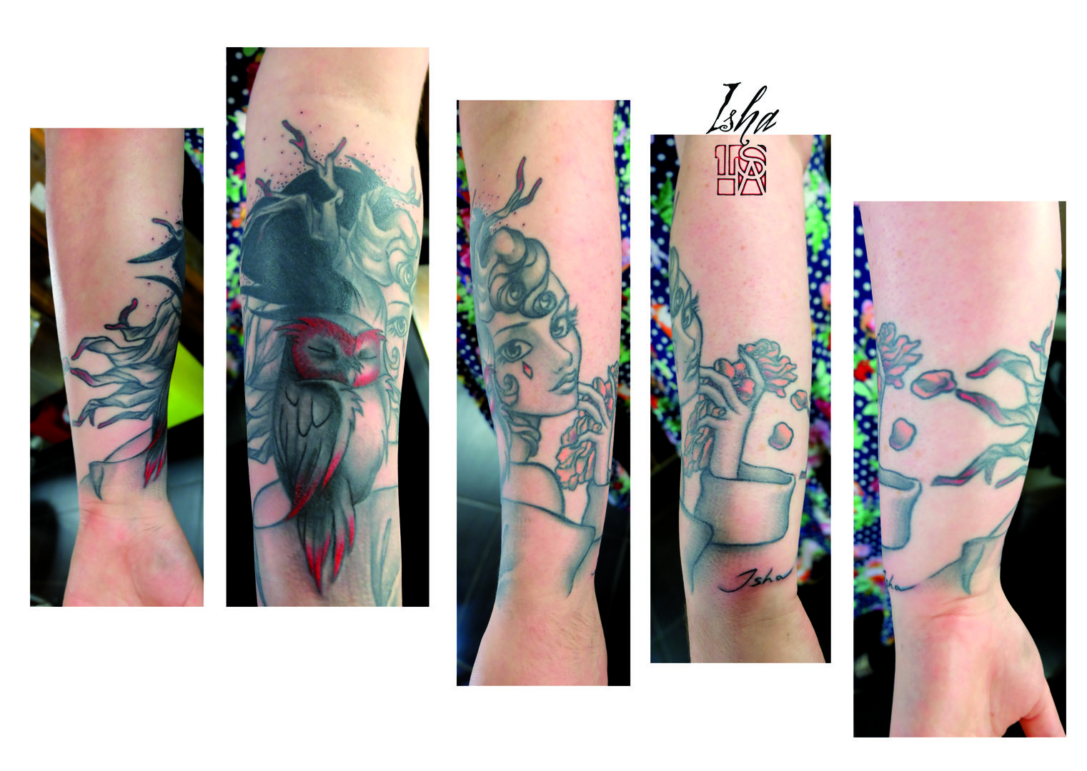 isha-daw-tattoo-face-petales-Loches