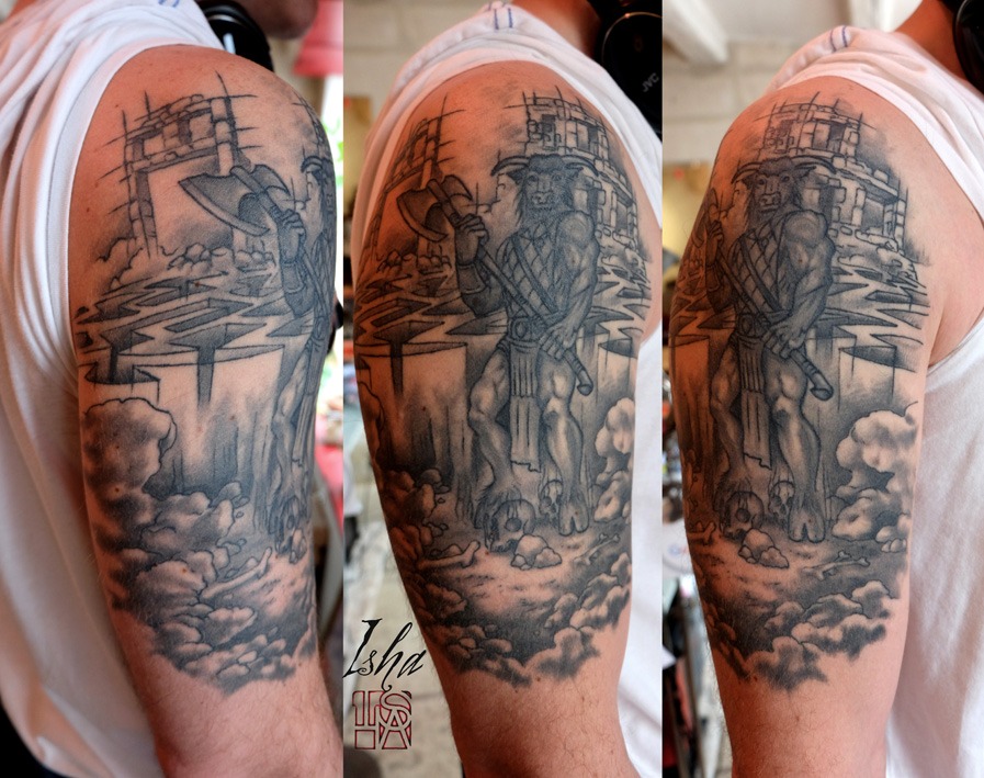 isha-daw-tattoo-tatouage-brom-cicatrisé-minotaure-Loches