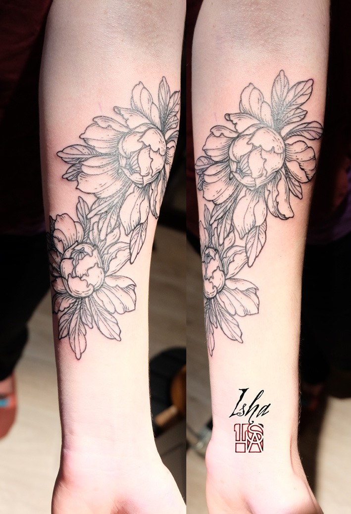 isha-daw-tattoo-tatouage-pivoines-gravure-Loches