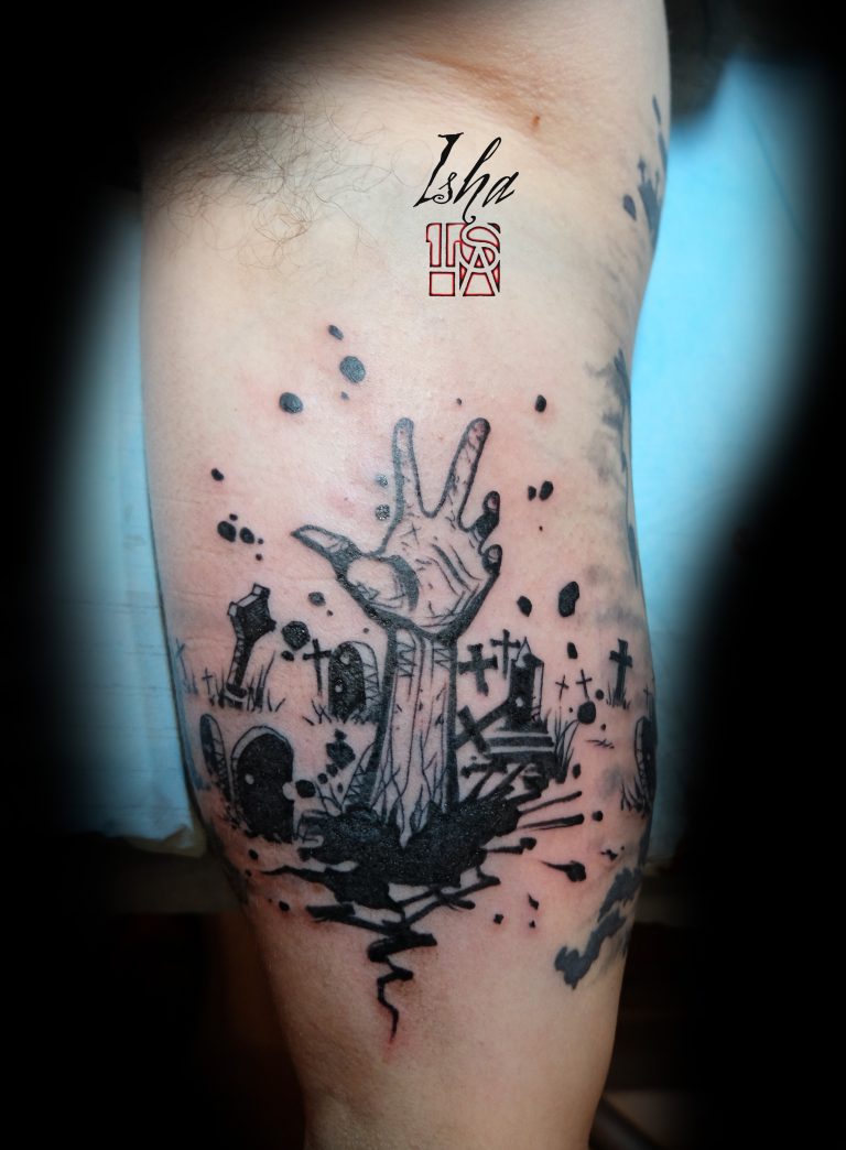 isha-tatouage-cimetiere-zombie